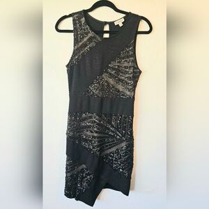 Guess Size XS Elegant Black Sequin Dress
